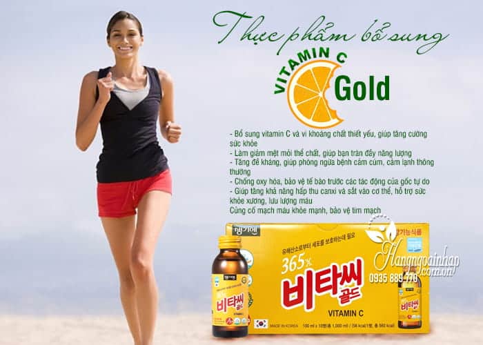 Thực phẩm chức năng Thực phẩm bổ sung 365x Vitamin C Gold Hàn Quốc 100ml x 10 4 Thực phẩm bổ sung 365x Vitamin C Gold Hàn Quốc 100ml x 10 7