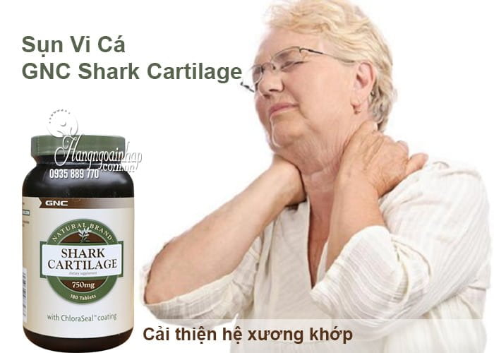 Hỗ trợ xương khớp Sụn Vi Cá GNC Shark Cartilage 750mg 180 Viên Của Mỹ 2 Sụn Vi Cá GNC Shark Cartilage 750mg 180 Viên Của Mỹ 1