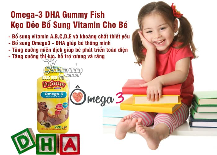 Omega-3 DHA Gummy Fish Kẹo Dẻo Bổ Sung Vitamin Cho Bé 4 Omega-3 DHA Gummy Fish Kẹo Dẻo Bổ Sung Vitamin Cho Bé 2