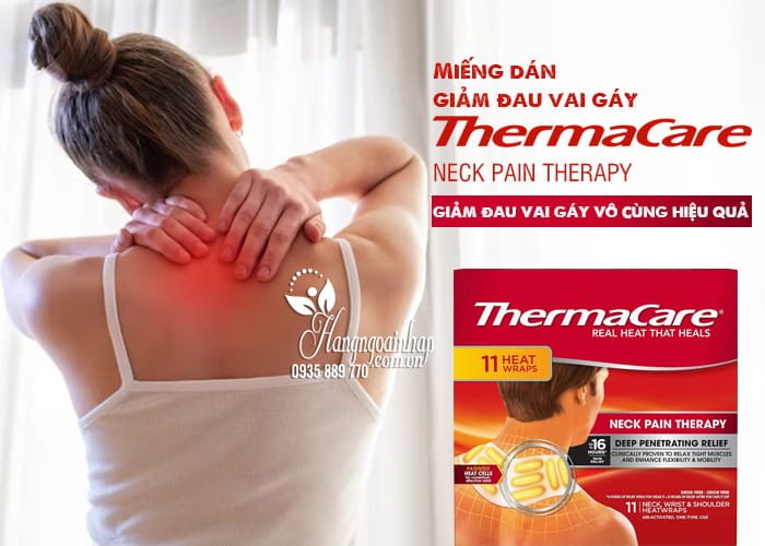 Hỗ trợ xương khớp Miếng dán giảm đau vai gáy ThermaCare Neck Pain Therapy 2 Miếng dán giảm đau vai gáy ThermaCare Neck Pain Therapy 1