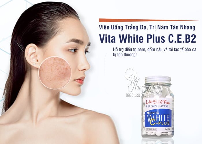 Vita White Plus C.E.B2 - Viên Uống Trắng Da, Trị Nám Tàn Nhang 1