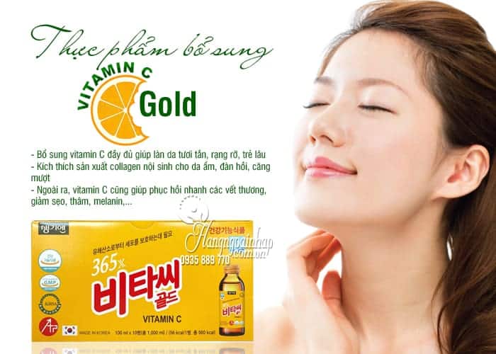 Thực phẩm chức năng Thực phẩm bổ sung 365x Vitamin C Gold Hàn Quốc 100ml x 10 3 Thực phẩm bổ sung 365x Vitamin C Gold Hàn Quốc 100ml x 10 4