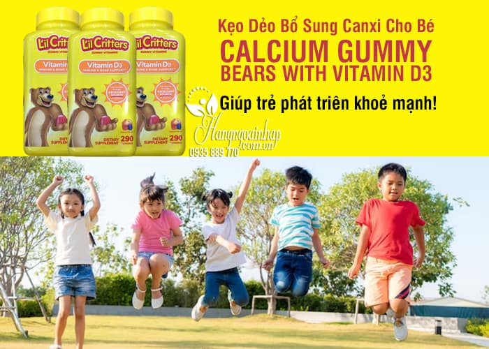 Calcium Gummy Bears With Vitamin D Kẹo Dẻo Bổ Sung Canxi Cho Bé 2 Calcium Gummy Bears With Vitamin D Kẹo Dẻo Bổ Sung Canxi Cho Bé 1