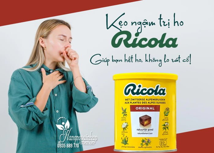 Kẹo ngậm trị ho Ricola Đức 250g Original chính hãng 2 Kẹo ngậm trị ho Ricola Đức 250g Original chính hãng 1
