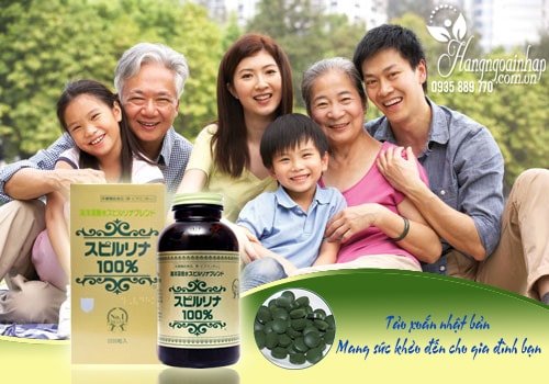 Tảo Xoắn Spirulina Nhật Bản - Tảo Biển Nhật Bản 2200 Viên 3 Tảo Xoắn Spirulina Nhật Bản