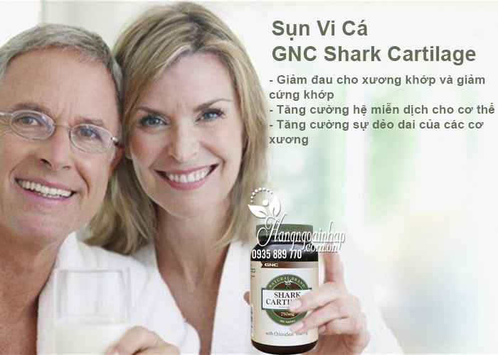 Hỗ trợ xương khớp Sụn Vi Cá GNC Shark Cartilage 750mg 180 Viên Của Mỹ 3 Sụn Vi Cá GNC Shark Cartilage 750mg 180 Viên Của Mỹ 2
