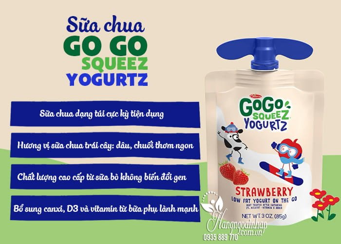 Sữa chua Go Go Squeez Yogurtz thùng 16 túi x 85g 4 Sữa chua Go Go Squeez Yogurtz thùng 16 túi x 85g 9