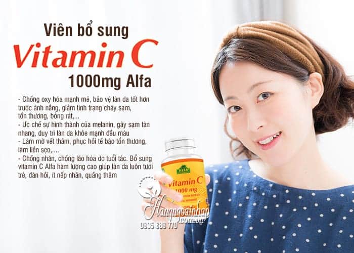 Thực phẩm chức năng Viên bổ sung Vitamin C 1000mg Alfa 100 viên - xách tay Mỹ 4 Viên bổ sung Vitamin C 1000mg Alfa 100 viên - xách tay Mỹ 7