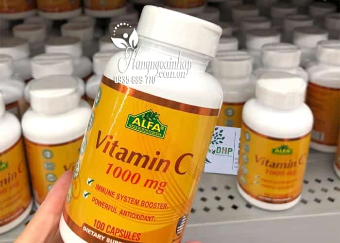 Thực phẩm chức năng Viên bổ sung Vitamin C 1000mg Alfa 100 viên - xách tay Mỹ 6 Viên bổ sung Vitamin C 1000mg Alfa 100 viên - xách tay Mỹ 8