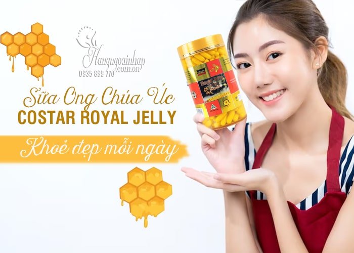Sữa Ong Chúa Úc Costar Royal Jelly 1610mg 365 Viên - Chống lão hóa 2 Sữa Ong Chúa Úc Costar Royal Jelly 1610mg 365 Viên - Chống lão hóa 1