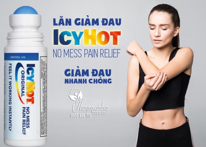 Hỗ trợ xương khớp Lăn giảm đau Icy Hot No Mess Pain Relief 73ml của Mỹ 2 Lăn giảm đau Icy Hot No Mess Pain Relief 73ml của Mỹ 3