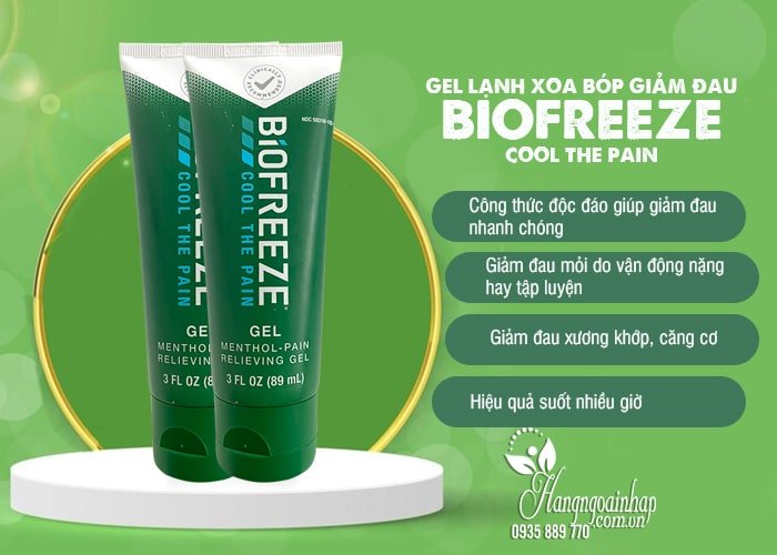 Hỗ trợ xương khớp Gel lạnh xoa bóp giảm đau Biofreeze Cool The Pain 89ml 3 Gel lạnh xoa bóp giảm đau Biofreeze Cool The Pain 89ml 7