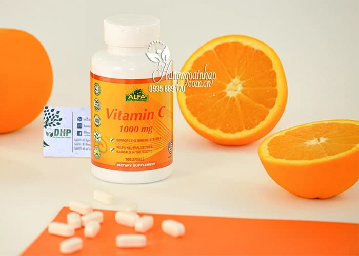 Thực phẩm chức năng Viên bổ sung Vitamin C 1000mg Alfa 100 viên - xách tay Mỹ 2 Viên bổ sung Vitamin C 1000mg Alfa 100 viên - xách tay Mỹ 1