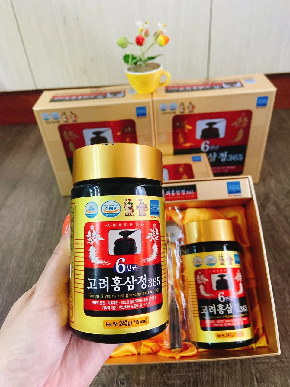 Cao Hồng Sâm 365 xuất xứ Hàn Quốc (4 hộp 240g) giá 990.000₫ 5 Cao Hồng Sâm 365 Hàn Quốc