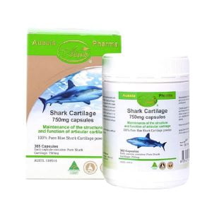 Hỗ trợ xương khớp Sụn Vi Cá Aussia Pharma Shark Cartilage 750mg 365 Viên
