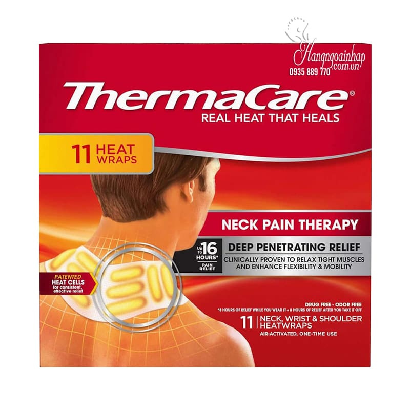 Hỗ trợ xương khớp Miếng dán giảm đau vai gáy ThermaCare Neck Pain Therapy 1 Hỗ trợ xương khớp Miếng dán giảm đau vai gáy ThermaCare Neck Pain Therapy