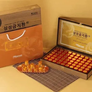 An Cung Ngưu Hoàng Hoàn Hộp Gỗ 60 Viên Hàn Quốc 01