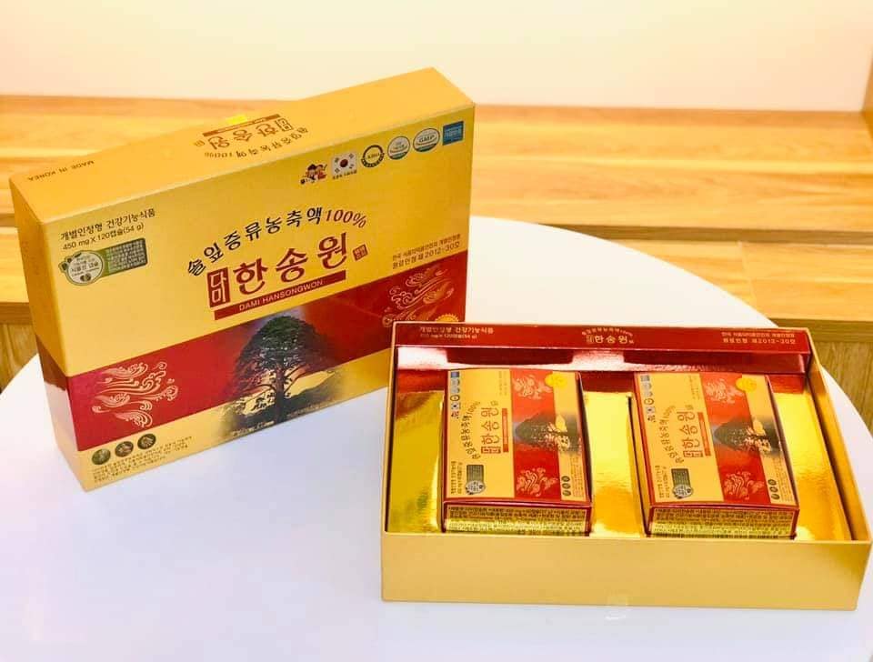 Tinh Dầu Thông Đỏ Chính Phủ Dami Hansongwon - 120 viên 1 Tinh Dầu Thông Đỏ Chính Phủ Dami Hansongwon - 120 viên 1