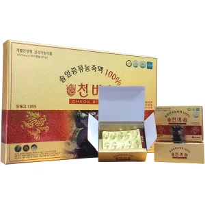 Tinh dầu thông đỏ chính phủ Hàn Quốc Cheon Bi Sol hộp 180 viên